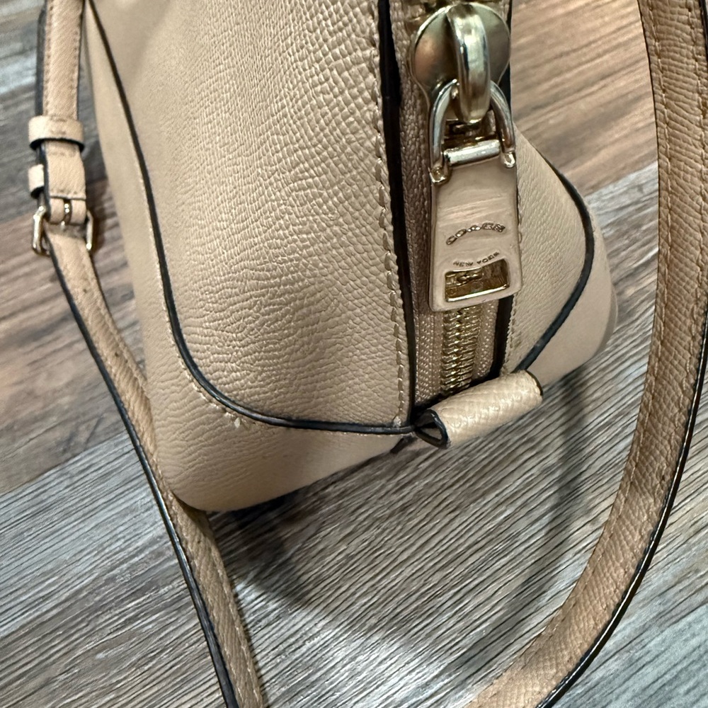 Coach Sierra Pebble Leather Tan Large Satchel - Picture 5 of 16